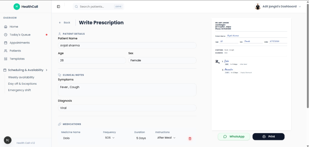 HealthCall screenshot 1